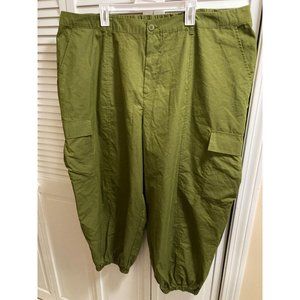 Future Collective Gabriella Karefa-Johnson Cotton Blend Olive Cargo Pants Sz 2X